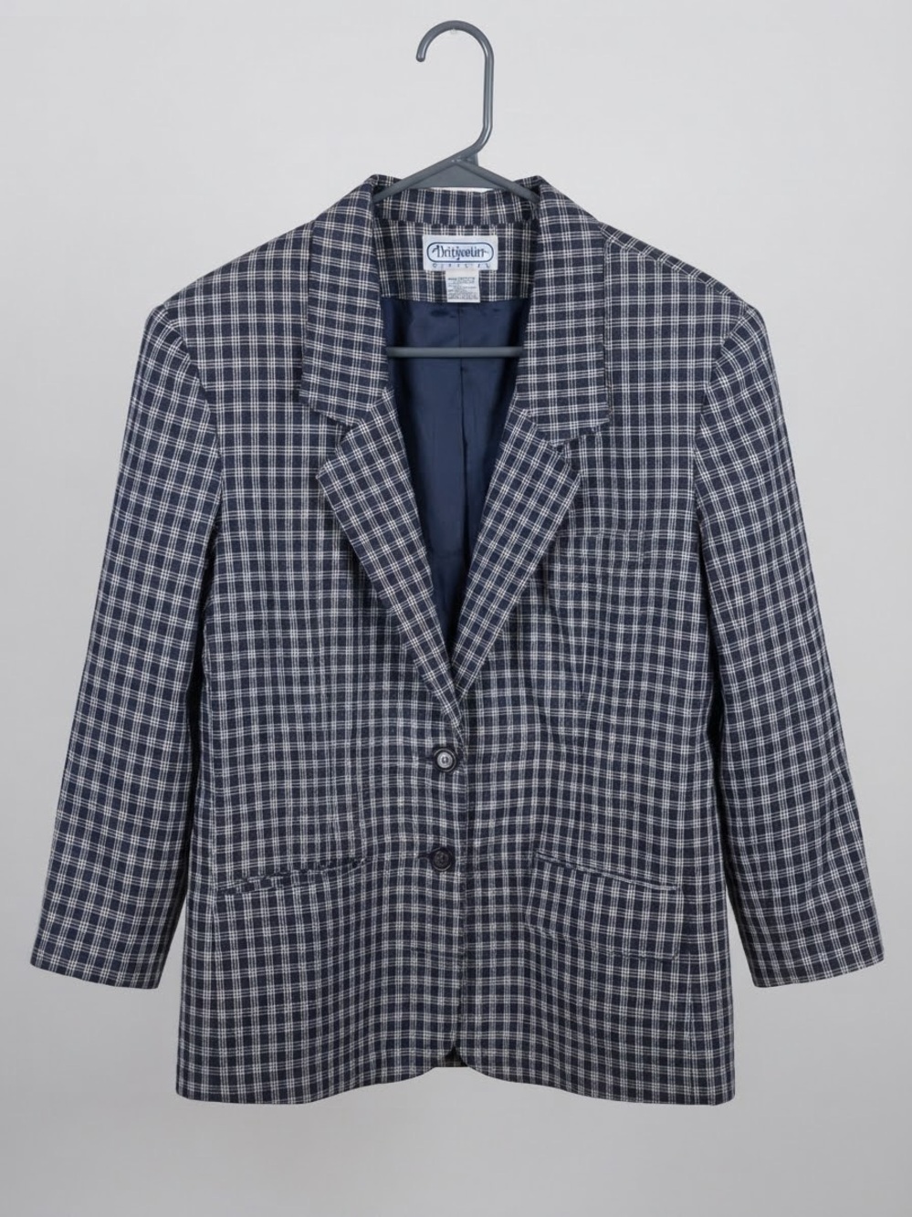Checked Navy Blazer Jacket by Winward